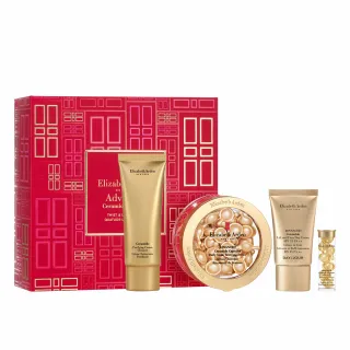 【伊麗莎白雅頓】官方直營 黃金膠囊經典組 Elizabeth Arden(黃金60顆+洗面乳50ml+黃金眼膠7顆+日霜15ml)