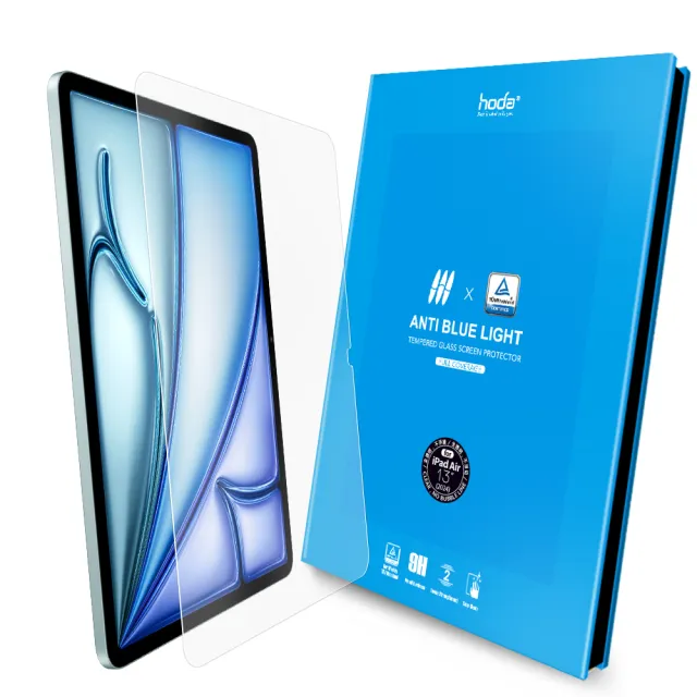 【HODA】2025/2024 iPad Air 13吋 抗藍光玻璃保護貼(德國萊因 RPF20 認證)