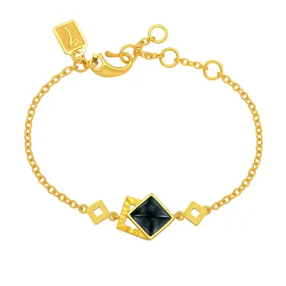 【Just Gold 鎮金店】幾何魅力 黃金手鍊