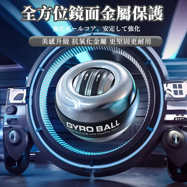 【ENDER SPORT】全金屬/五色競速燈 腕力球 腕力訓練器 握力球(腕力球 腕力訓練器 握力球 腕力訓練球)