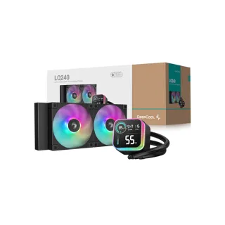 【DeepCool】九州風神 LQ240 CPU一體式240水冷散熱器(黑色/數位顯示)
