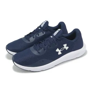 【UNDER ARMOUR】慢跑鞋 Charged Pursuit 3 Tech 男鞋 藍 白 緩衝 輕量 運動鞋 UA(3025424400)