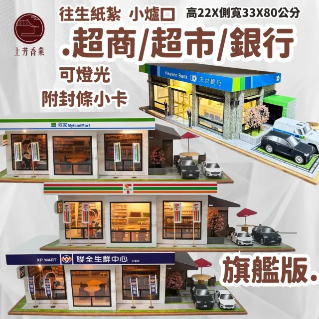 【上芳香業】小爐口 店面系列 紙紮銀行 紙紮便利商店 紙紮超市 天堂銀行(法會 滿七 功德 祭祖 封條)