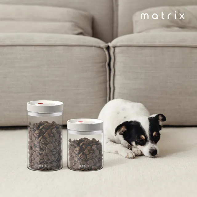 【Matrix】保鮮玻璃密封罐 400ml(寵物飼料 乾糧 收納罐 保鮮盒 儲物罐 防潮盒 樂扣)