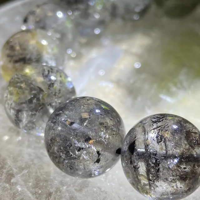 【Cozy 世界水晶原礦與茶】黑黃閃靈 16mm+ 21-4(可平衡凈化七輪 轉化負能量)