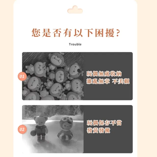 奶油風磁吸式盲盒展示盒(泡泡瑪特 POPMART 防潮防塵 收藏 模型展示 玩具收納 扭蛋)
