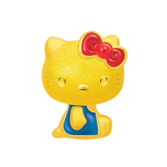 【Just Gold 鎮金店】Hello Kitty 經典復刻 黃金單耳耳環