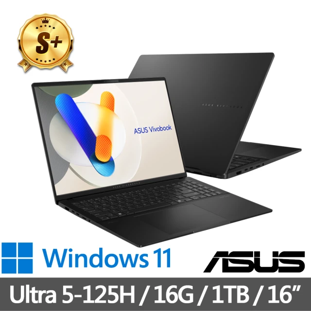 ASUS 華碩 S+級福利品 16吋 AI筆電(Vivobook S16 OLED S5606MA/Ultra 5-125H/16G/1TB SSD/W11)