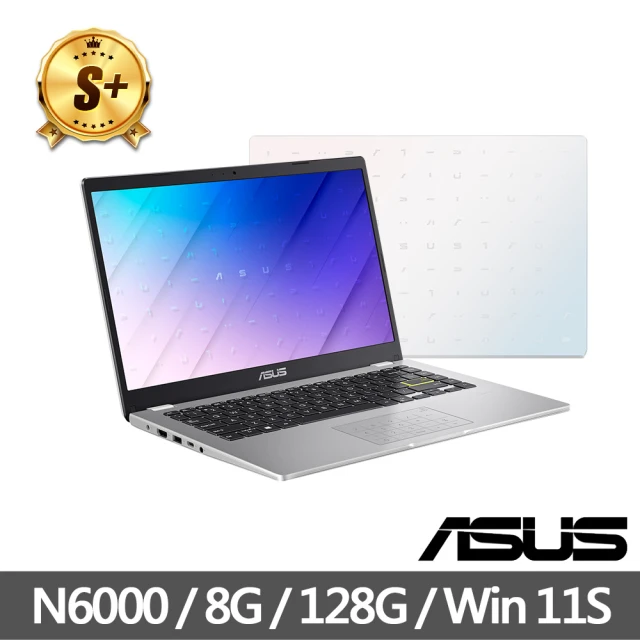 ASUS 華碩 S+級福利品 14吋 輕薄筆電(Vivobook Go 14 E410KA/N6000/8G/128G eMMC/Win11 S)