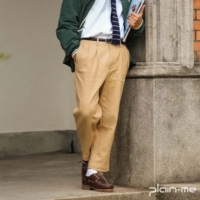 【plain-me】男女款Billy Pants 斜紋棉比例神褲 褲子 PLN3565(長褲 休閒褲)