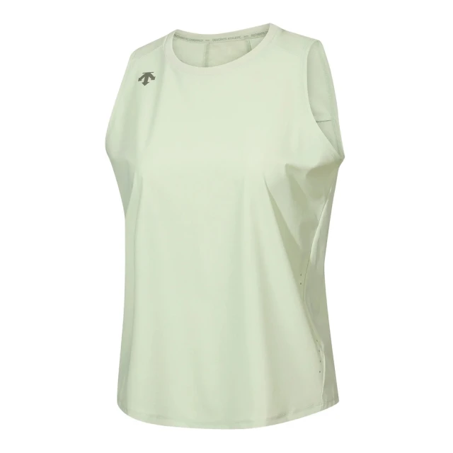 DESCENTE WOMENS RUNNING SLEEVELESS 女士 運動上衣(綠色/白色)