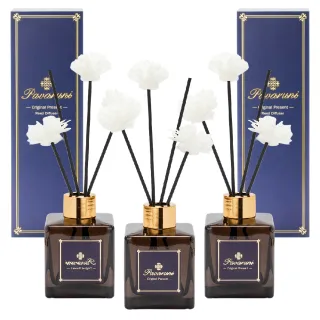 【Pavaruni】美國擴香瓶三入組夜幕系列無火香薰天然精油花香木質果香(生日聖誕交換女友女生情人禮物)