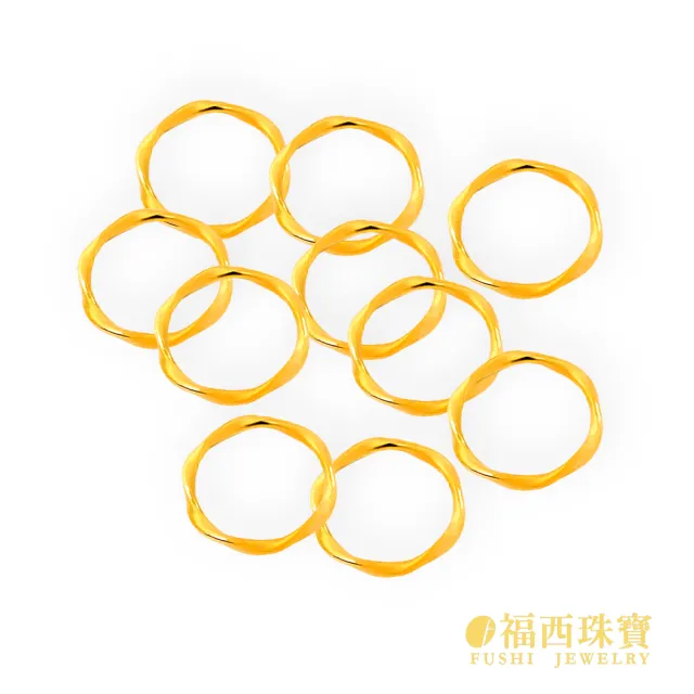 【福西珠寶】黃金戒指 莫比烏斯戒指 無限循環造型 霧面溫潤質感 固定戒圍 簡約百搭(金重0.40錢正負0.03錢)