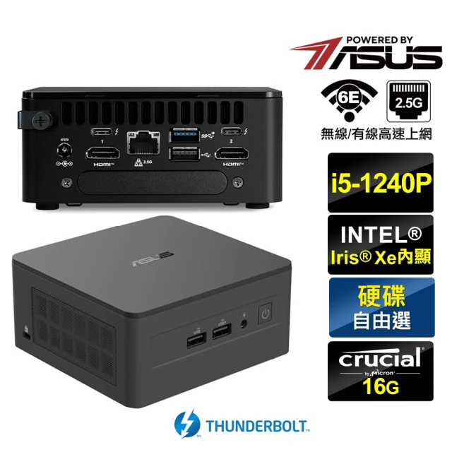 ASUS 華碩 NUC i5十二核{不死鳥R02Z} 迷你電腦準系統(i5-1240P/16G)