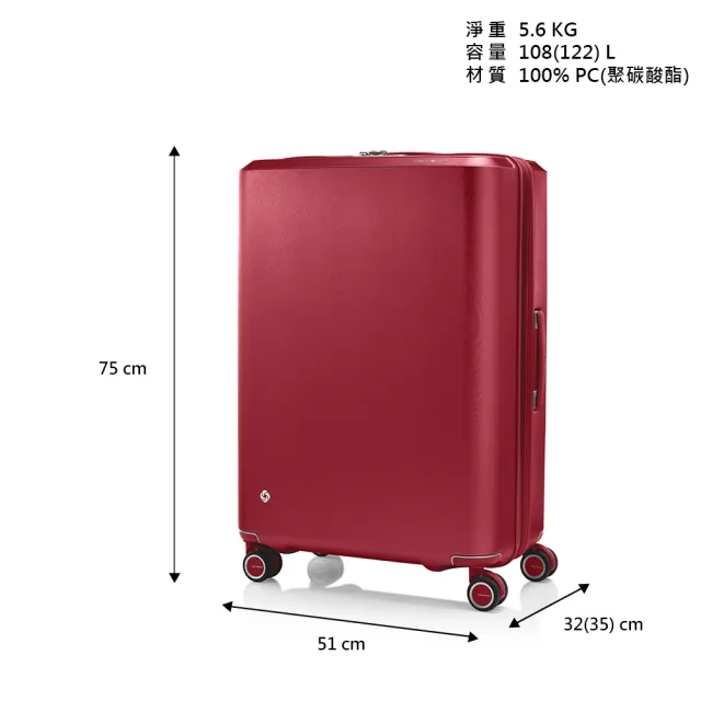 【Samsonite 新秀麗】李棟旭同款★28吋 EVOA Z 可擴充拉絲光澤防盜拉鍊PC減震輪行李箱(多色可選)