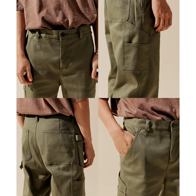 【plain-me】男女款 吸濕排汗直筒畫家長褲 PLN1803-232(黑 灰 卡其 寬褲 褲子 長褲 休閒褲)