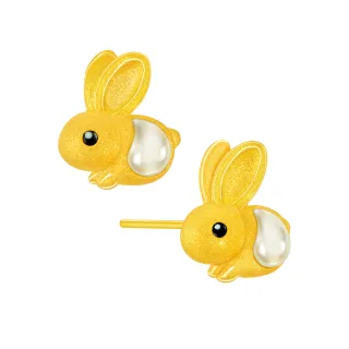 【Just Gold 鎮金店】玉靈兔 黃金耳環