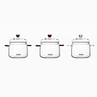 【CCKO】雙耳燉盅 450mL 燕窩盅 三色任選(蒸蛋盅/玻璃燉盅/雙耳玻璃碗/蒸蛋碗 /嬰兒副食品)