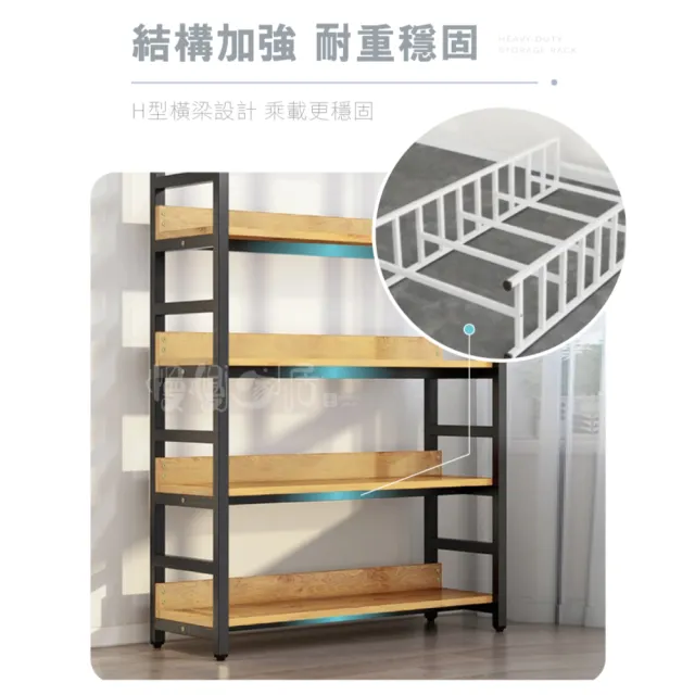 【慢慢家居】加大尺寸超耐重五層置物架-層板可調(2座-W120x34x182cm)