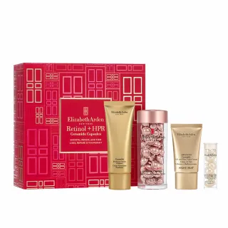 【伊麗莎白雅頓】官方直營 HPR玫瑰金抗痕膠囊明星組 Elizabeth Arden(HPR60顆+洗面乳50ml+晚霜15ml+HA7顆)