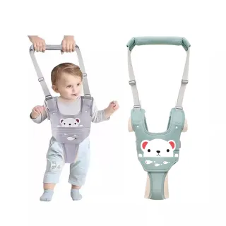 【aiebao】嬰兒學步帶 防摔學走路牽引帶 寶寶護腰學步神器 可調節透氣兩用學步帶（0-3歲適用）