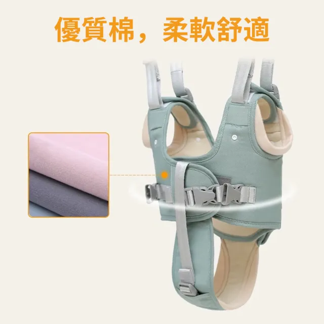 【aiebao】嬰兒學步帶 防摔學走路牽引帶 寶寶護腰學步神器 可調節透氣兩用學步帶（0-3歲適用）