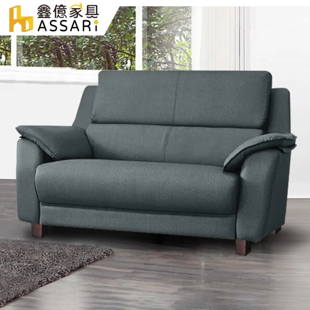 【ASSARI】艾恩雙人座貓抓皮獨立筒沙發