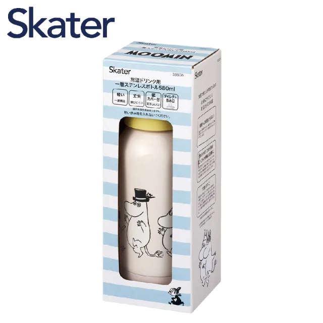 【Skater】不鏽鋼直飲水瓶 580ml 嚕嚕米(外帶杯 附掛繩)