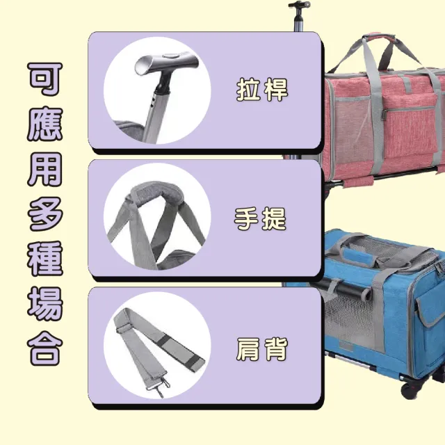 【KIDS PARK】寵物拉桿推車-S號 寵物外出包 寵物推車(寵物推車/寵物拉桿包/寵物提籠/寵物包/寵物背包)