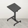 【aka】mini移動式坐站氣壓升降桌-一般型 65x52cm(輕巧/好推拉/床邊桌/移動桌/辦公桌/電腦桌)
