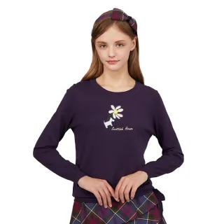 【SCOTTISH HOUSE】小雛菊狗長袖上衣-粉色/紫色 CHUB1419