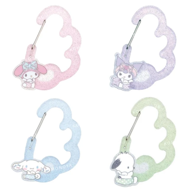 小禮堂 Sanrio 三麗鷗 造型壓克力扣環 - 睡衣天使 大耳狗 酷洛米 美樂蒂 帕恰狗(平輸品)