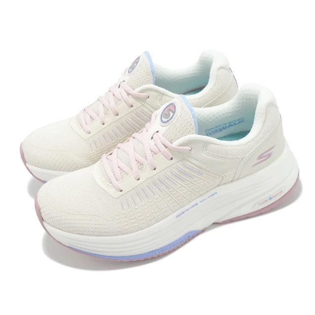 SKECHERS 休閒鞋 Go Walk Distance Walker-Roxana 女鞋 米粉 厚底 碳板 健走鞋(125134-OFPK)