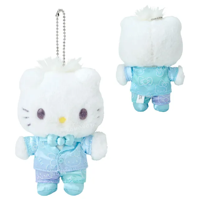 【小禮堂】雙11 Sanrio 三麗鷗 Hello Kitty 絨毛玩偶吊飾 - 50週年The Fashionable Ribbons(平輸