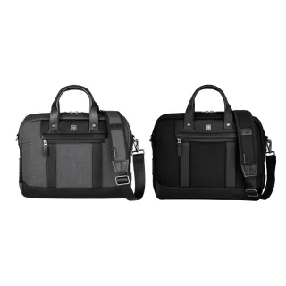 【VICTORINOX 瑞士維氏】Architecture Urban2城市系列公事包 13x42x31 灰/黑(611956/653353)
