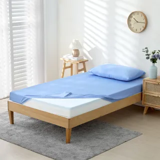 【House Door 好適家居】大和防蟎抗菌床包套10cm厚藍晶靈記憶床墊(單大3.5尺 贈工學枕-壓縮包裝款)