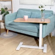 【aka】坐站兩用 多功能移動升降邊桌 H形 80x40cm(辦公桌/床邊桌/工作桌/邊桌/懶人桌)