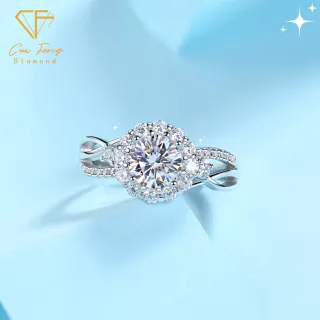 【CF鑽飾】女戒 莫桑鑽《共度一生》(1克拉 雙12 戒指 鑽戒 禮物 求婚 生日)