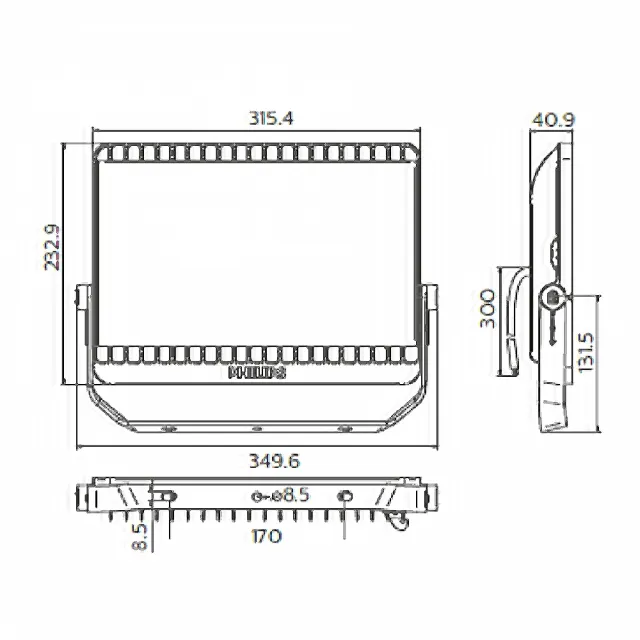 【Philips 飛利浦】泛光燈 商業用燈 投光燈 BVP161 70W(自然光 4000K)