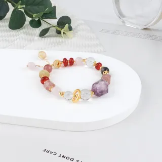 【命運好好玩】粉漾美莓心戀水晶手鍊