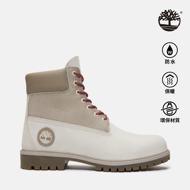 Timberland 官方旗艦 男款白色新年特別款防水6吋靴(A41MWEM3)