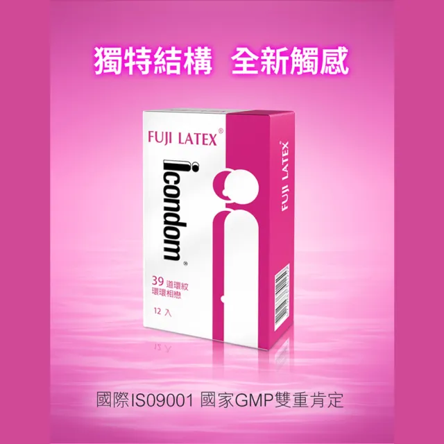 【FUJI-NEO】ICONDOM 艾康頓 環環相戀｜衛生套 保險套 12入(保險套 衛生套 情趣 情趣職人)