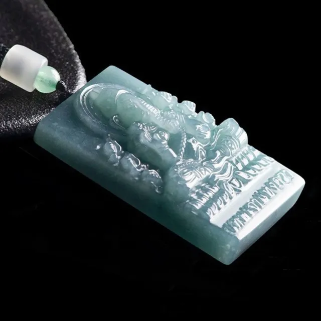【MoonDy】玉墜 翡翠 飾品 吊墜 吊飾 玉石項鍊 玉珮 飾品 健康項鍊 象神 佛牌 招財納福 保平安 男女同款