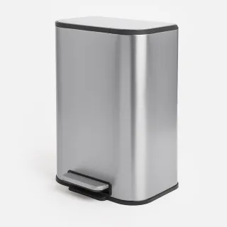 【特力屋】卡爾不鏽鋼緩降垃圾桶  12L