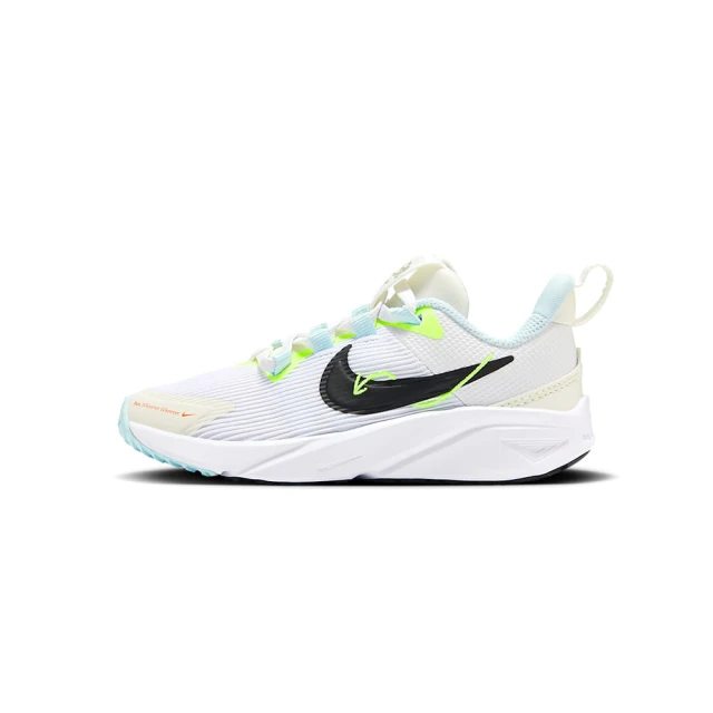 NIKE 耐吉 Star Runner 4 NN 中童 螢光綠白色 小朋友 免綁帶 運動 緩震 慢跑鞋 HQ3470-101