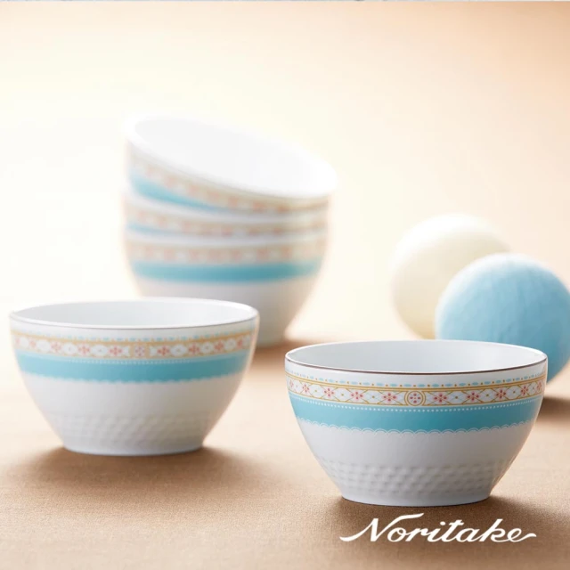 NORITAKE 日式小清新-夢幻海洋飯碗5件禮盒組(精選好禮款)