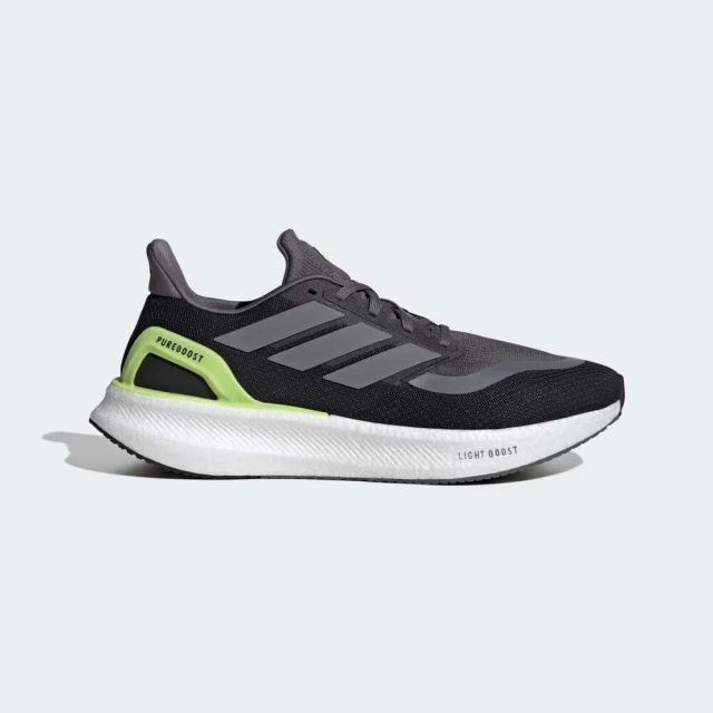 adidas 愛迪達 Pureboost 5 男 慢跑鞋 運動鞋 路跑 反光 透氣 緩震 耐磨 灰黑綠(JH6445)