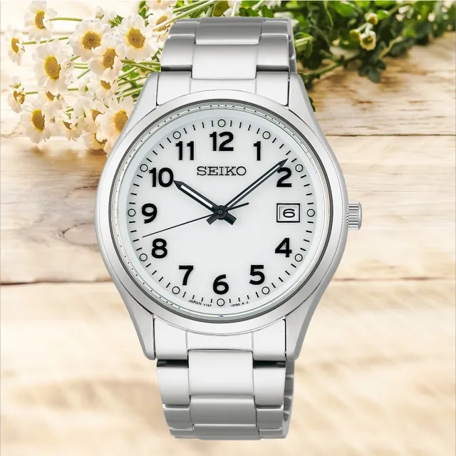 【SEIKO 精工】經典簡約太陽能腕錶-39mm白_SK040(SBPX153J/V157-0DX0S) 七夕 送禮自用