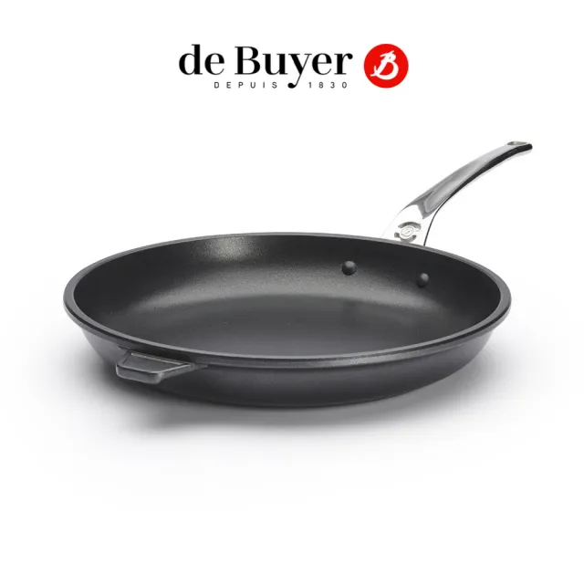 【de Buyer 畢耶】Choc Extreme鑄鋁系列 旗艦量子不沾平底鍋32cm-適用IH爐(附握耳)