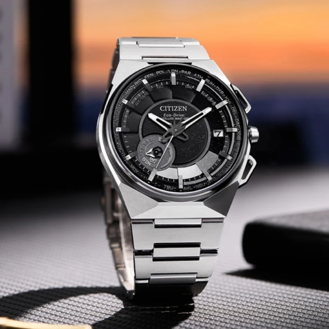【CITIZEN 星辰】GENTS 紀念款 超級鈦 光動能GPS衛星對時腕錶-星際黑45.4mm(CC3097-52E)